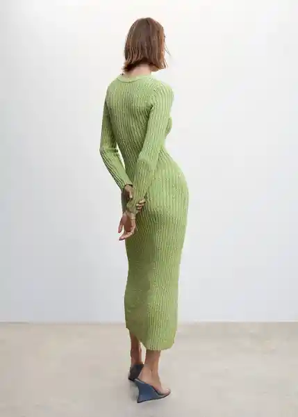 Vestido Zacaria Verde Talla S Mujer Mango