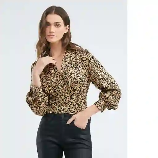 Camisa Animal Spots Shirt Caqui Talla XL Chevignon