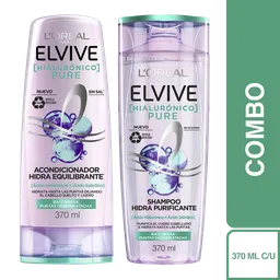 Combo Elvive Hialurónico Pure Shampoo + Acondicionador 370 mL