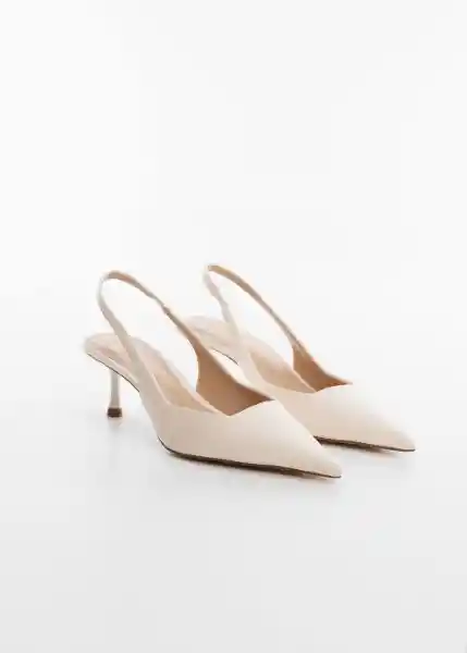 Zapatos Banda Beige Talla 41 Mujer Mango