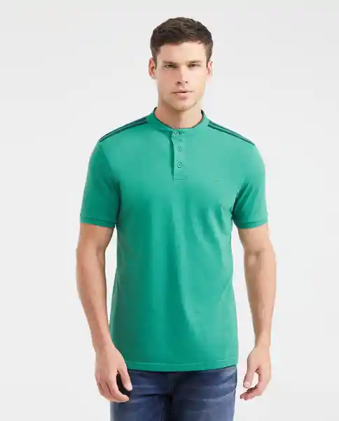 Camiseta Polo Neru Neck Verde Cebollín Oscuro XL Chevignon