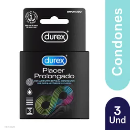 Durex Condon Placer Prolongado 3 unds