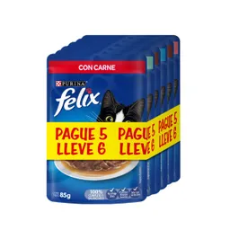 Felix Alimento Gatos  Humedo Carne