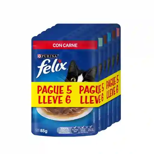 Felix Alimento Gatos  Humedo Carne