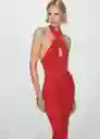 Vestido Shiffer Rojo Talla L Mujer Mango