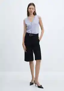 Chaleco Luka Celeste Talla M Mujer Mango