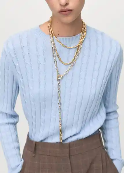 Jersey Sunny Celeste Talla XS Mujer Mango