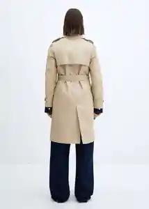 Gabardina Trench Polana Piedra Talla XL Mujer Mango