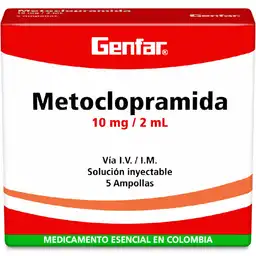 Genfar Metoclopramida Solución Inyectable Ampolla (10 mg)