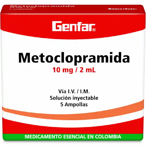 Genfar Metoclopramida Solución Inyectable Ampolla (10 mg)