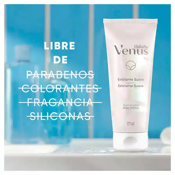 GILLETTE Venus para Área Íntima Exfoliante Suave Íntimo de 177mL Cuidado antes de Depilar con Máquina de Afeitar Depilación Zona Íntima para Mujer