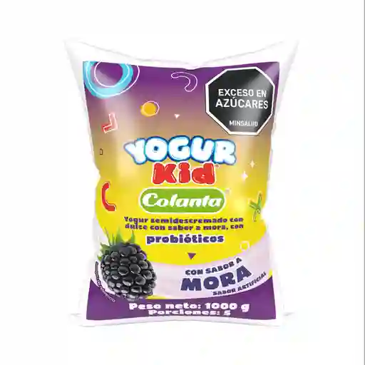 Yogur Colanta Semidescremado Dulce Mora (1000 Gr)