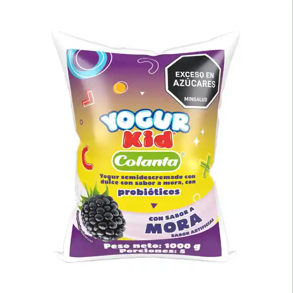 Yogur Colanta Semidescremado Dulce Mora (1000 Gr)