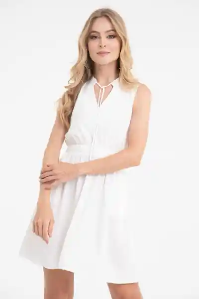 Ragged Vestido Mackenzie Color Blanco Crudo Talla S