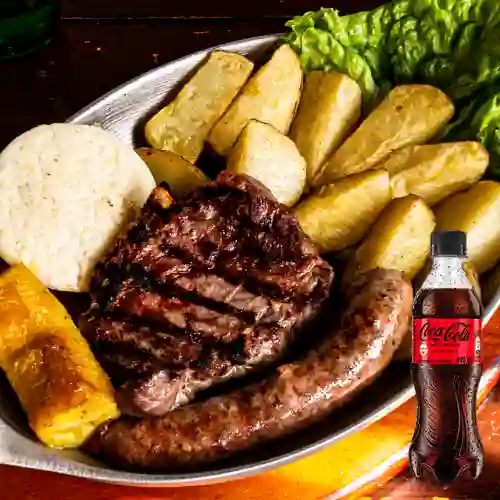 Combo Bife Chorizo + Coca Cola Sin Azúcar 400 ml