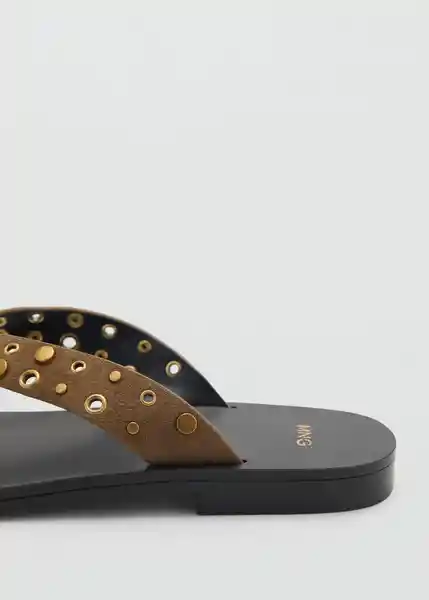 Sandalias Elena Khaki Talla 37 Mujer Mango