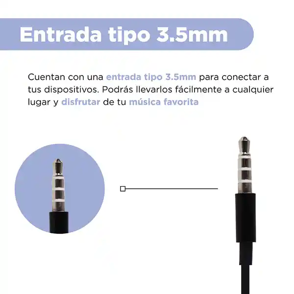 Audífonos Jack Serie Negro Modelo Sb67 Miniso