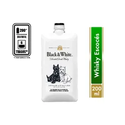 Pocket Whisky Black And White 8 Años 200mL