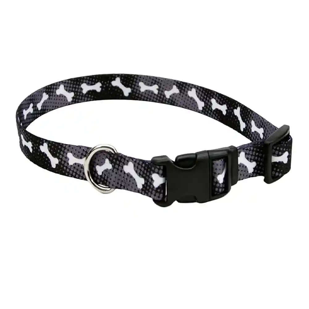 Coastal Pet Collar Para Perro Sty Huesos Negro L