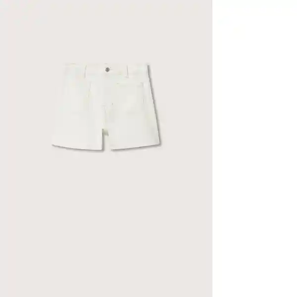 Shorts Clea Crudo Talla 32 Mujer Mango