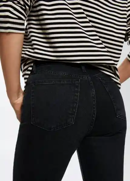 Jeans Claudia Tejano Negro Talla 54 Mujer Mango