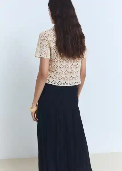 Jersey Bermuda Crudo Talla M Mujer Mango