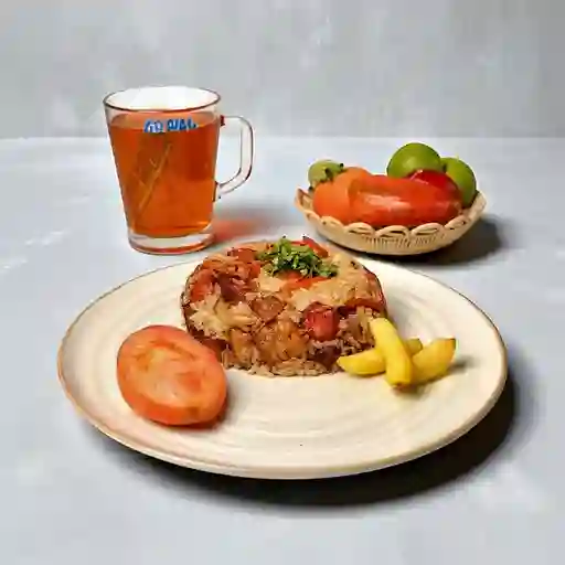 Arroz Típico Paisa + Bebida