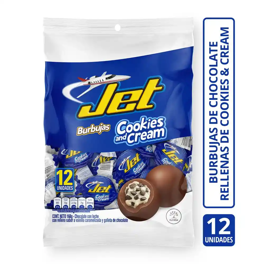 Jet Chocolatina Burbuja Cookies & Cream