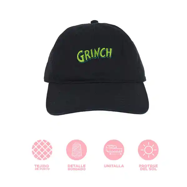 Gorra de Béisbol Bordada Serie The Grinch Negro Miniso