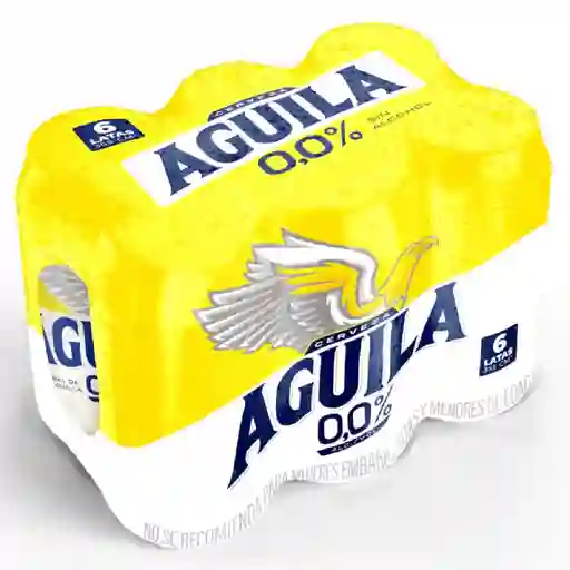 Cerveza Aguila 0;0 Lata 330 Ml por 6 Unidades