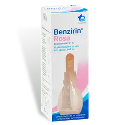 Mk Benzirin Rosa Ducha Lista Canula 100% Solución Tópica Vaginal