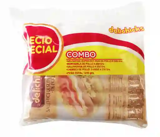 Delichicks Combo Salchicha Mortadela Salchichón Chorizo