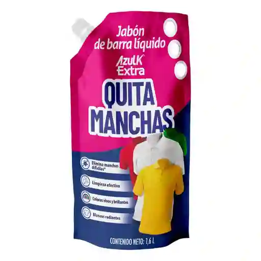 Jabón Azulk Barra L?quido Quita Manchas (1.6 Lt)