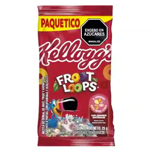 Mezcla Froot Loops Cereal Maiz Trigo Avena Frutas (25 Gr)