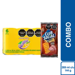 Combo Gaseosa Quatro Toronja 269 mL + Club Social Jamón 144 g