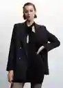 Americana Tuxedo Negro Talla 24 Mujer Mango