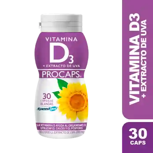 Procaps Vitamina D3 con Extracto de Uva 