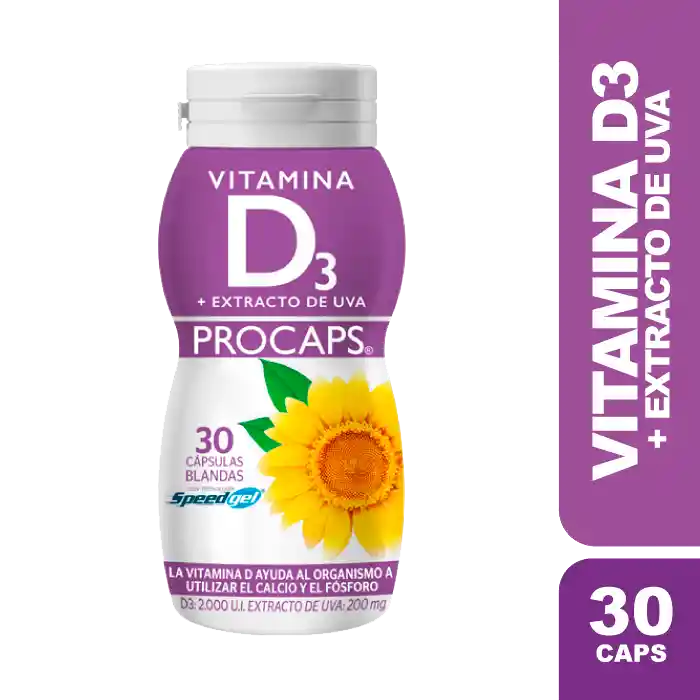 Procaps Vitamina D3 con Extracto de Uva 