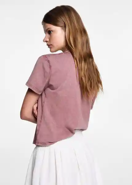 Camiseta Patchy Rosa Pastel Talla 18 Teen Niñas Mango