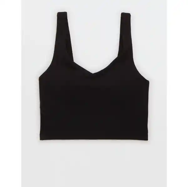 Top Deportivo Aerie Negro Talla MEDIUM American Eagle