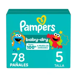 Pañales Pampers Baby-Dry Talla 5 78 Unidades