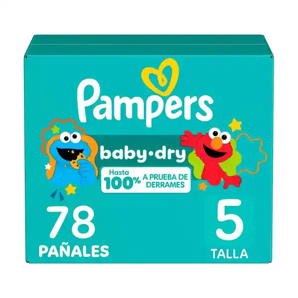 Pañales Pampers Baby-Dry Talla 5 78 Unidades
