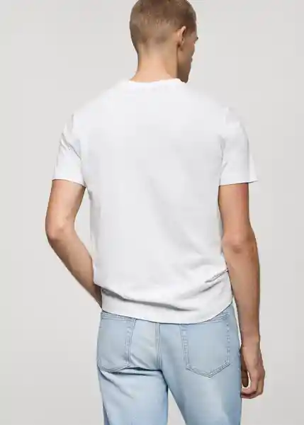 Camiseta Cherlo Blanco Talla M Hombre Mango