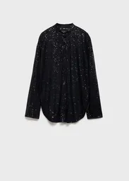 Camisa Xurano Negro Talla S Mujer Mango