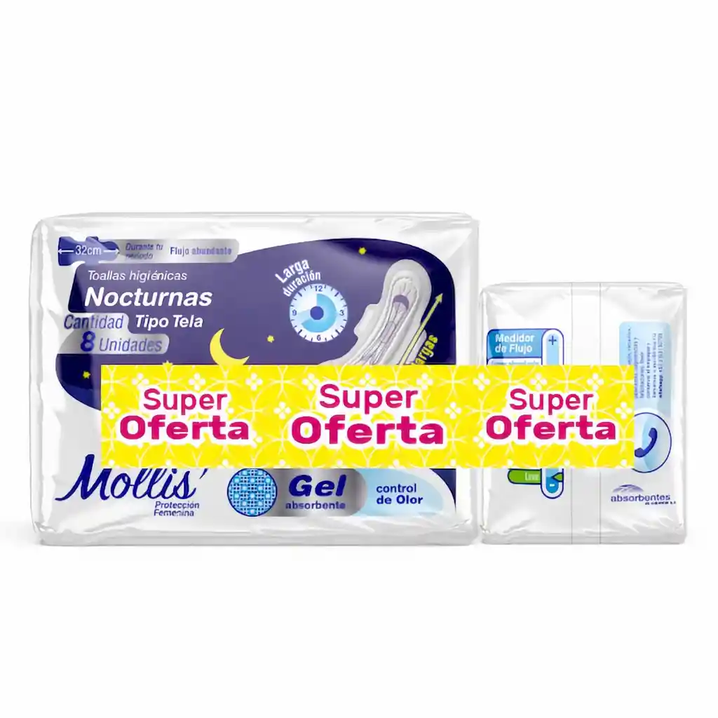 Mollis Toalla Higiénica + Mollis Protector