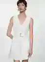 Vestido Roli Offwhite Talla 24 Mujer Mango