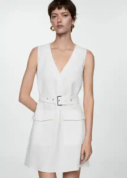 Vestido Roli Offwhite Talla 24 Mujer Mango