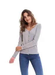 Saco Tejido Abierto Mujer Gris Jasp L Arkitect