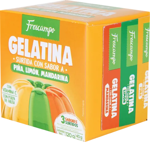 Gelatina Piña, Limón y Mandarina Frescampo