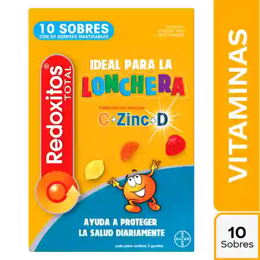 Redoxitos Gomitas Fortificadas con Vitaminas C+ Zinc + D